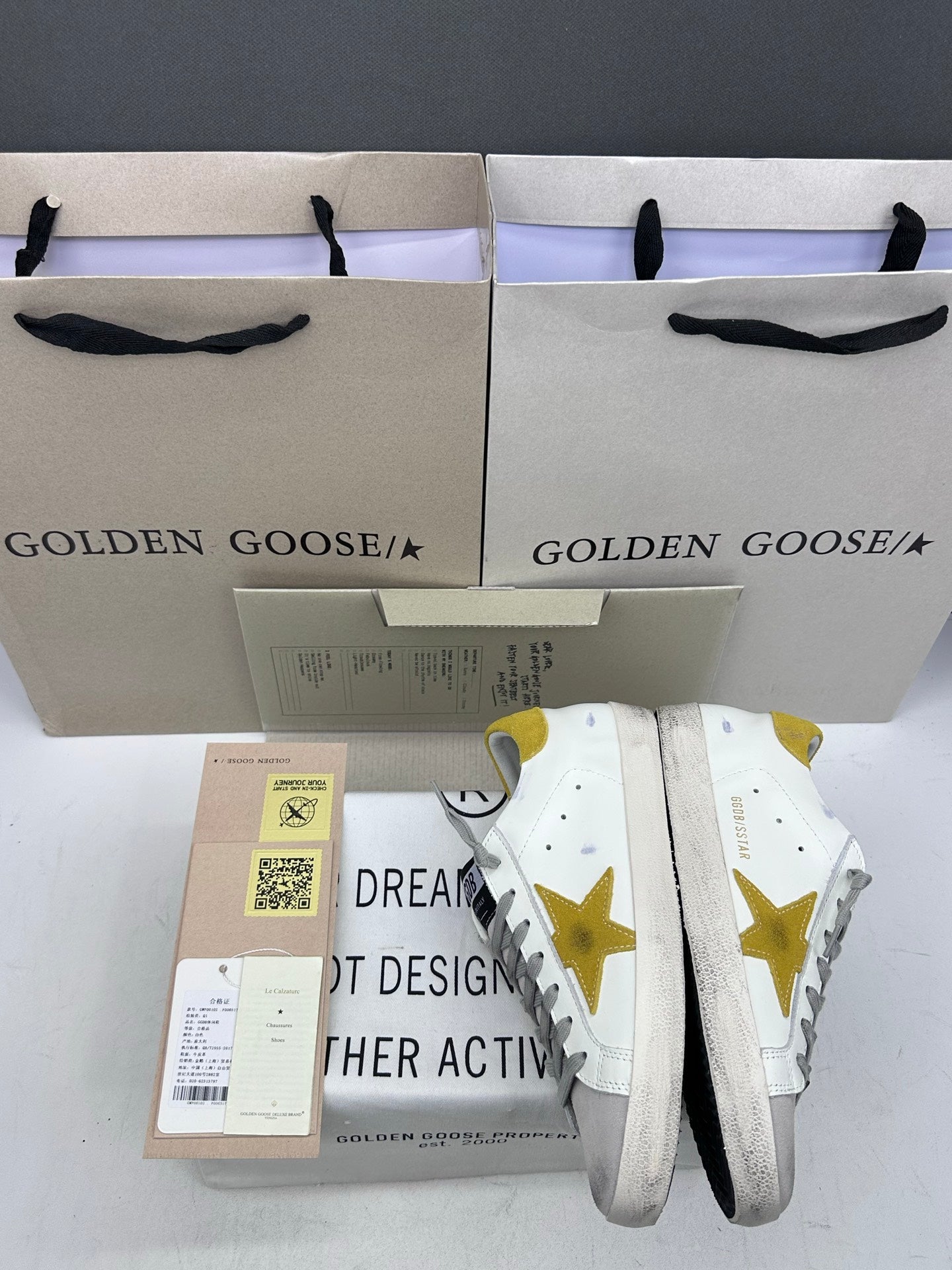 Golden Goose Super-Star 'Yellow Suede Star & Heel Tab'