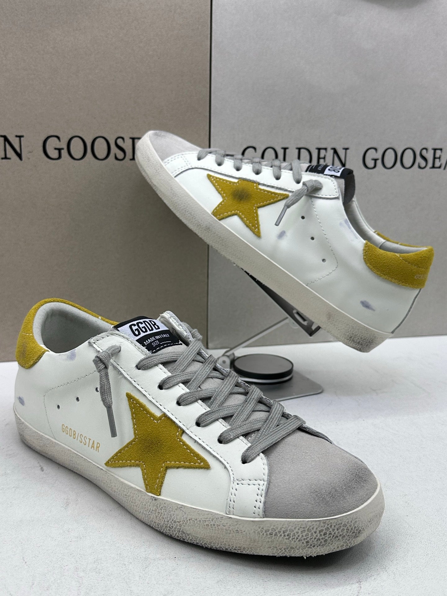 Golden Goose Super-Star 'Yellow Suede Star & Heel Tab'