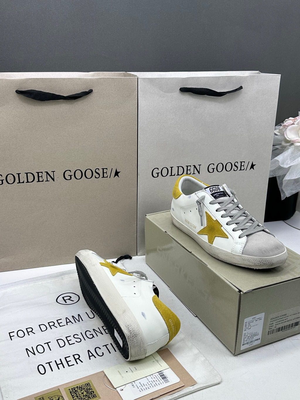 Golden Goose Super-Star 'Yellow Suede Star & Heel Tab'