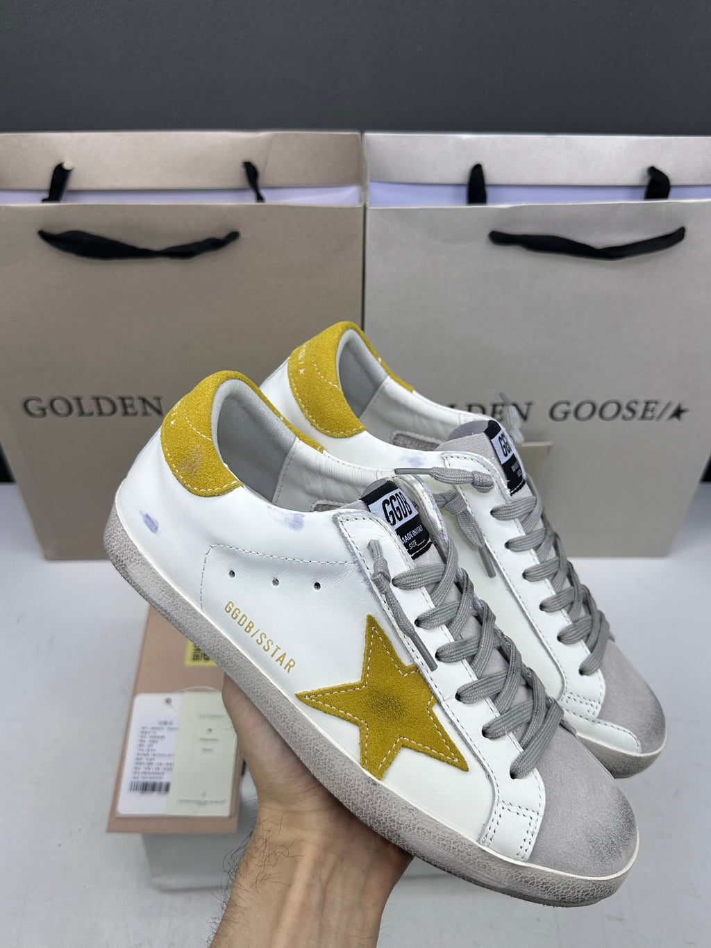 Golden Goose Super-Star 'Yellow Suede Star & Heel Tab'