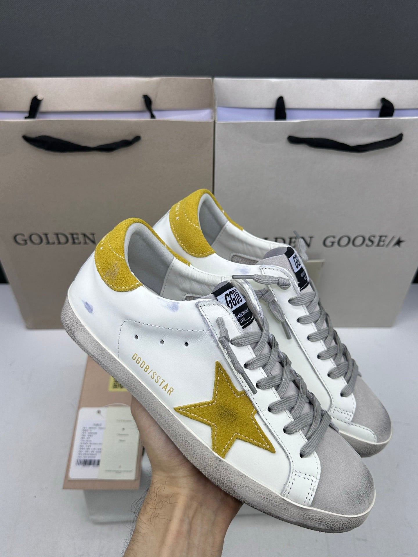 Golden Goose Super-Star 'Yellow Suede Star & Heel Tab'