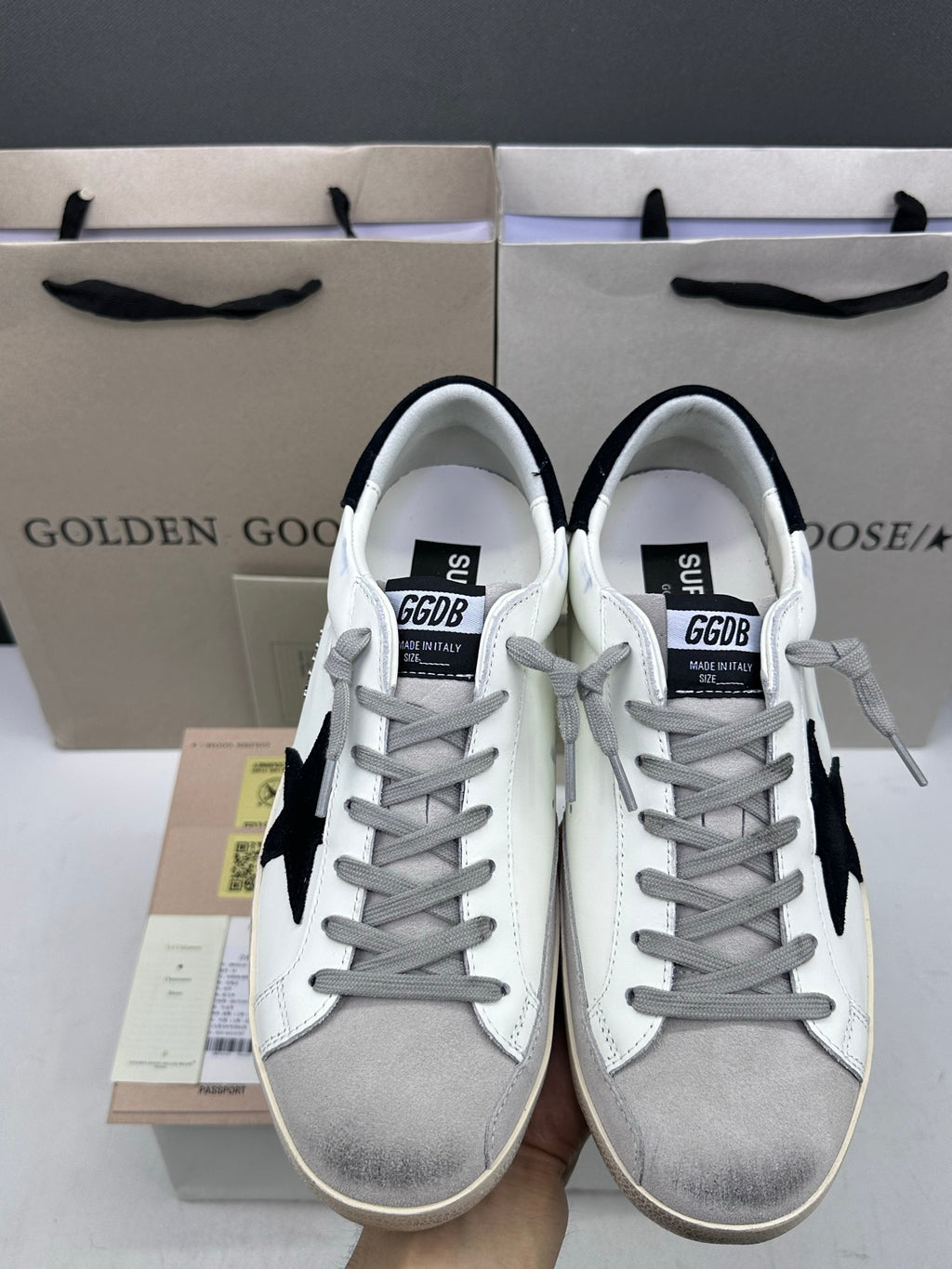 Golden Goose Super-Star 'Black Suede Star & Heel Tab'