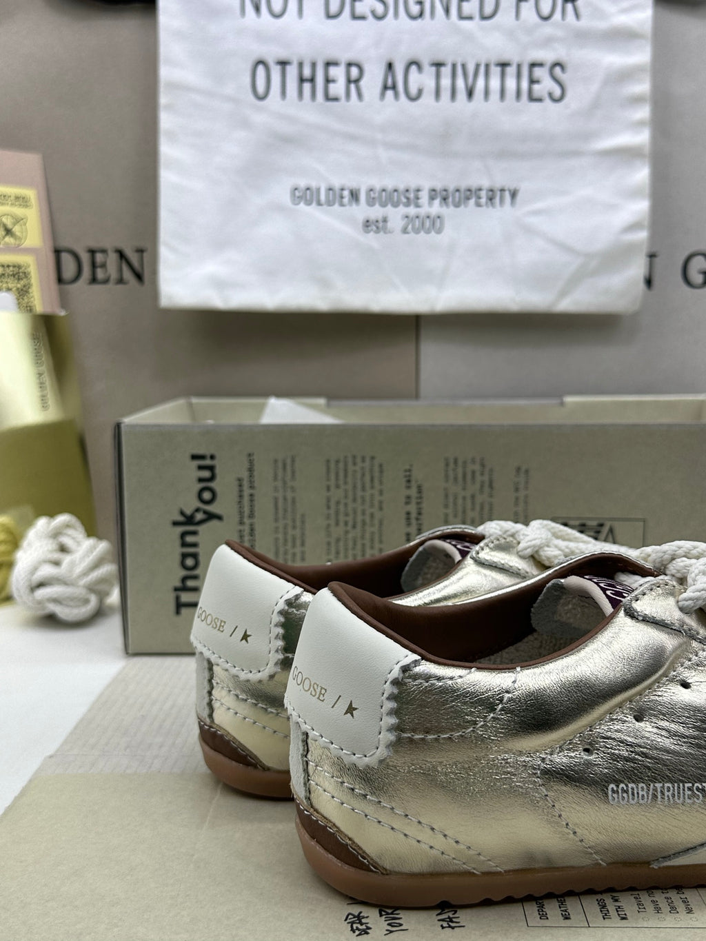 Golden Goose True-Star 'Metallic Platinum Leather Grey Suede Star/White Tab'