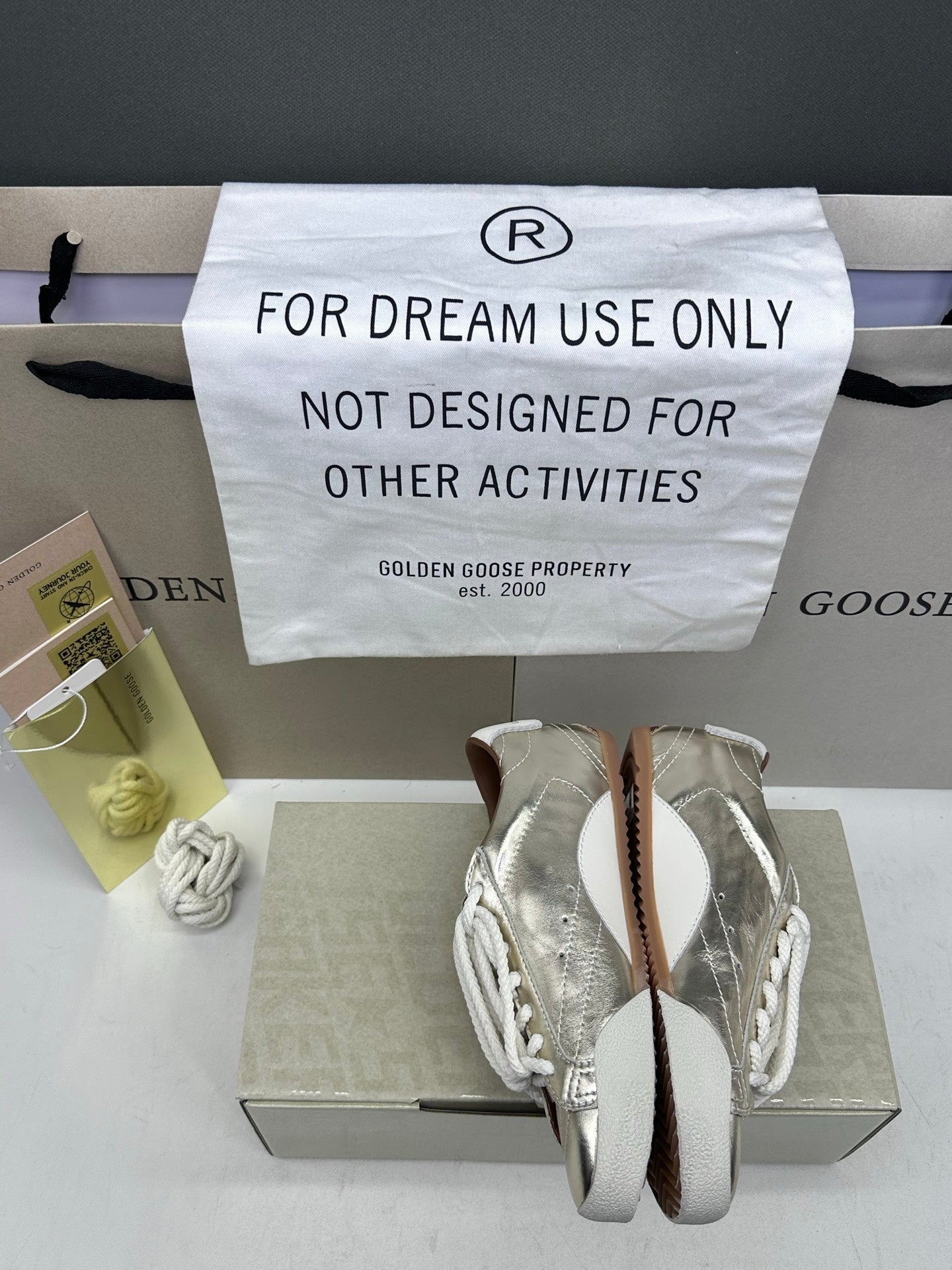 Golden Goose True-Star 'Metallic Platinum Leather Grey Suede Star/White Tab'