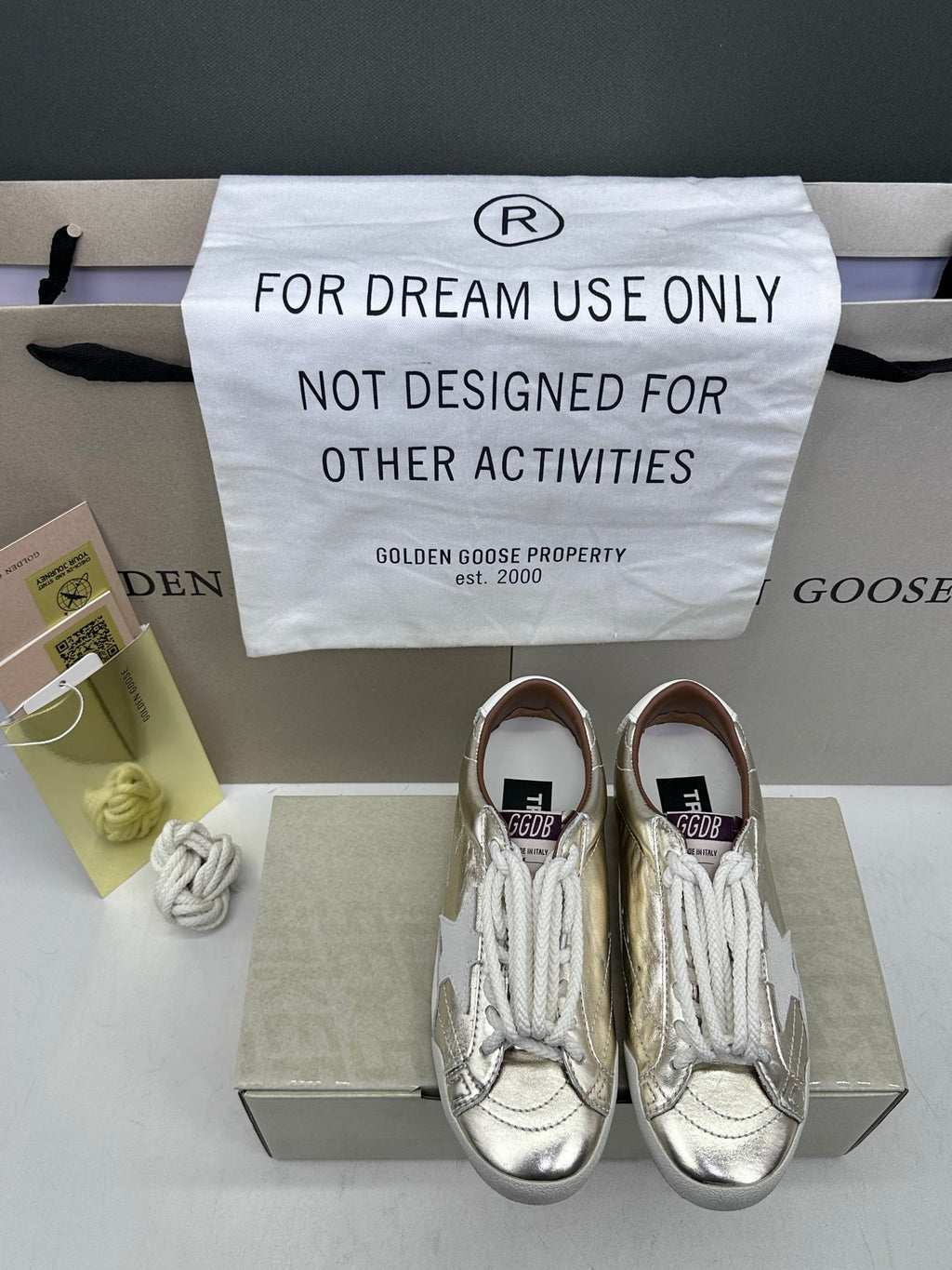 Golden Goose True-Star 'Metallic Platinum Leather Grey Suede Star/White Tab'
