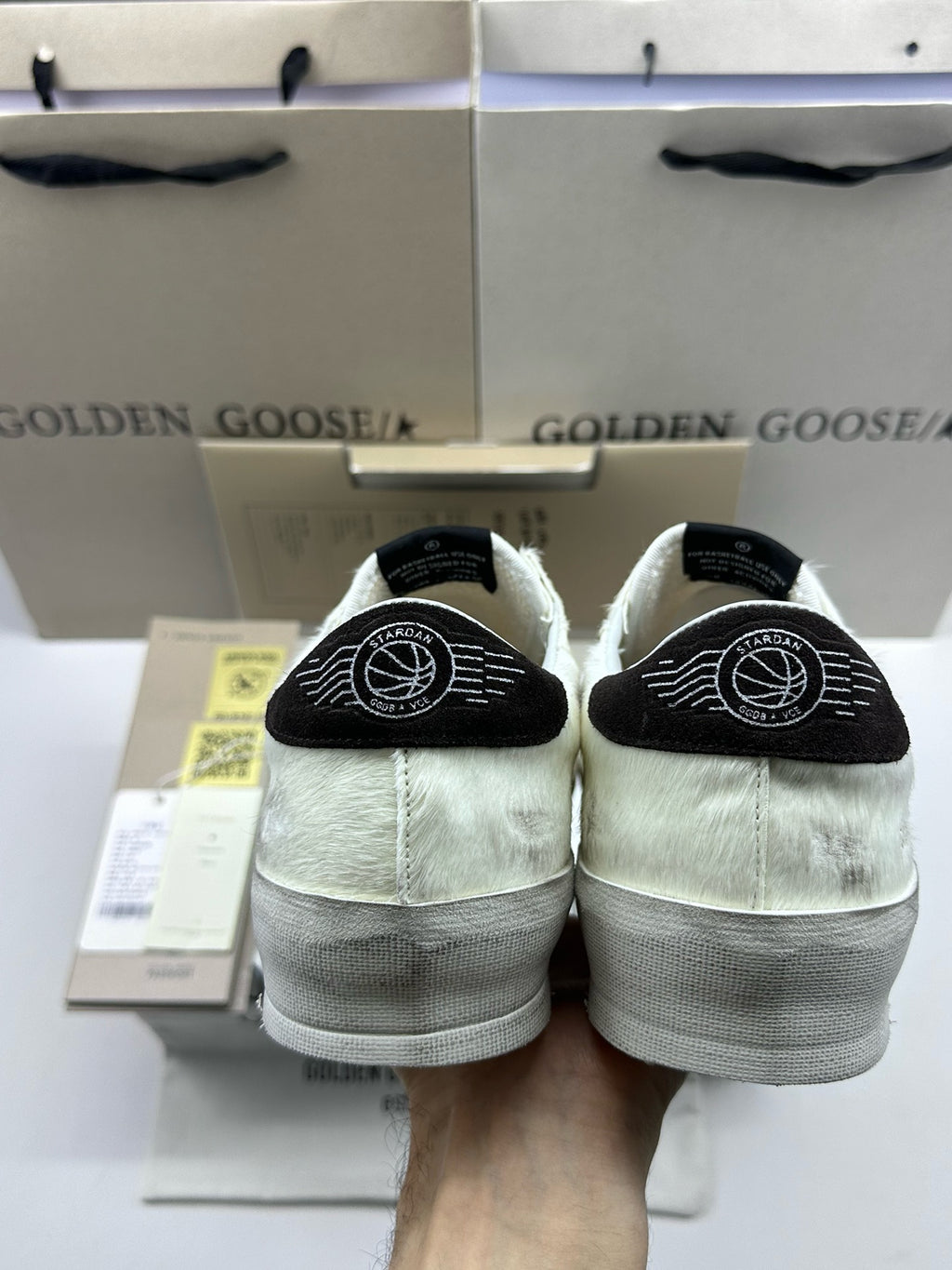 Golden Goose Stardan 'Black Suede Star & Heel Tab'