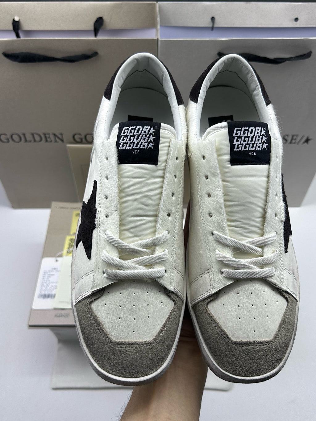 Golden Goose Stardan 'Black Suede Star & Heel Tab'