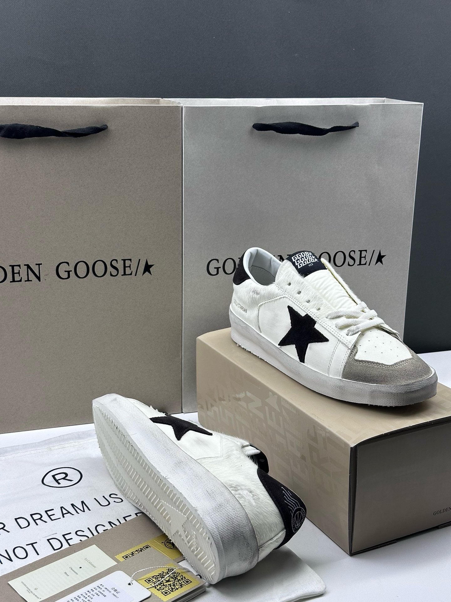 Golden Goose Stardan 'Black Suede Star & Heel Tab'