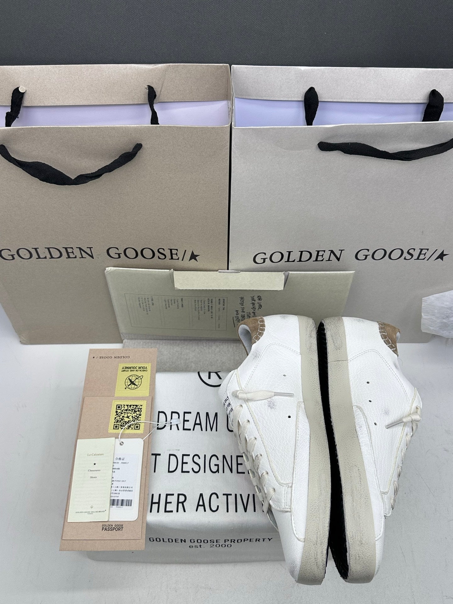Golden Goose Super-Star 'Orange Star/Beige Tab'