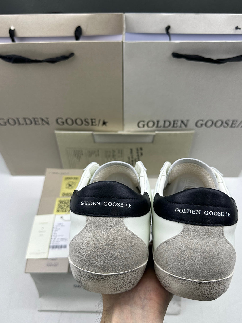 Golden Goose Super-Star 'Black Suede Star/Black Leather Heel Tab'