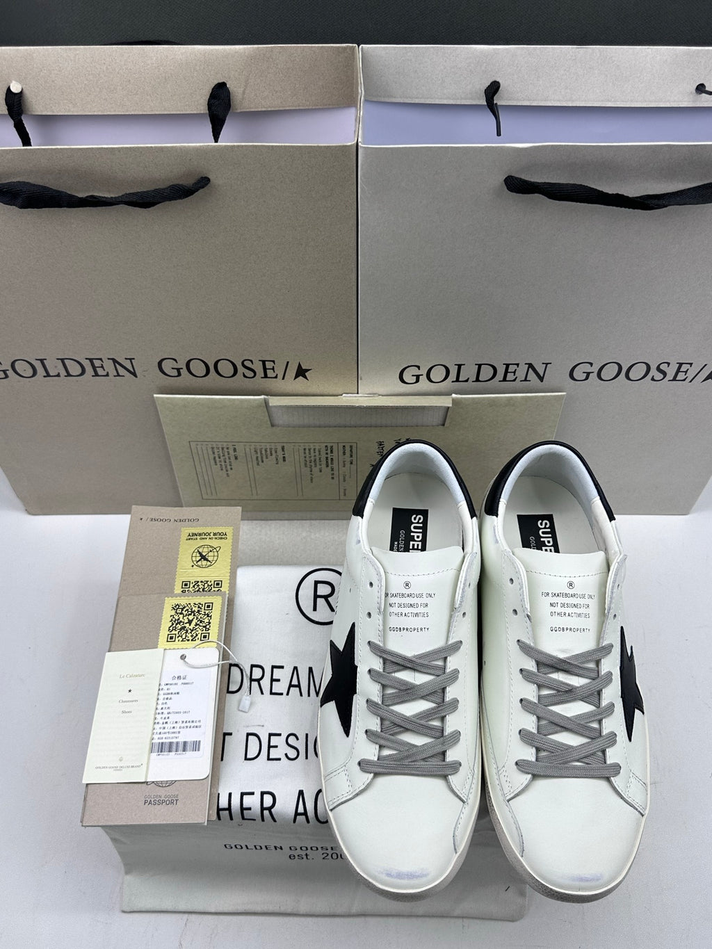 Golden Goose Super-Star 'Black Suede Star/Black Leather Heel Tab'