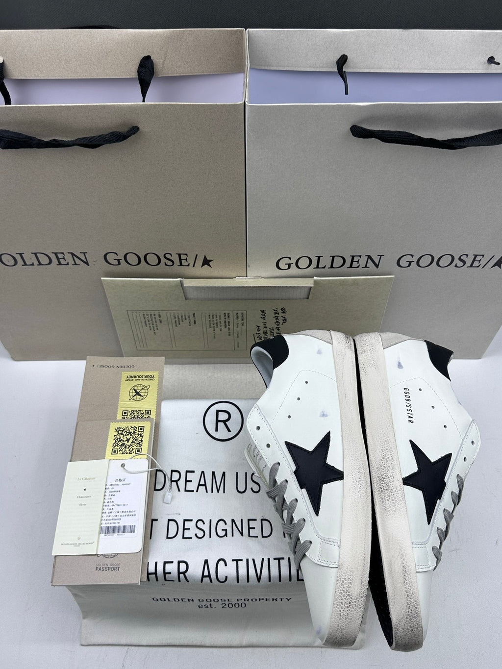 Golden Goose Super-Star 'Black Suede Star/Black Leather Heel Tab'