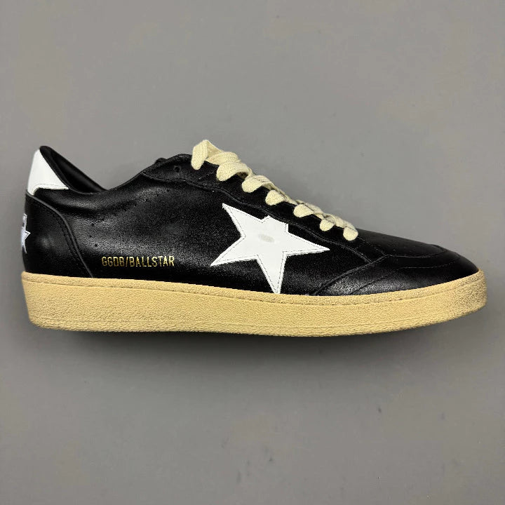 Golden Goose Ball-Star 'Black Leather White Star & Tab'