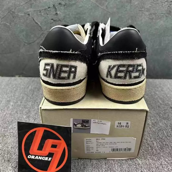 Golden Goose Ball-Star 'LTD Black Star & Tab'