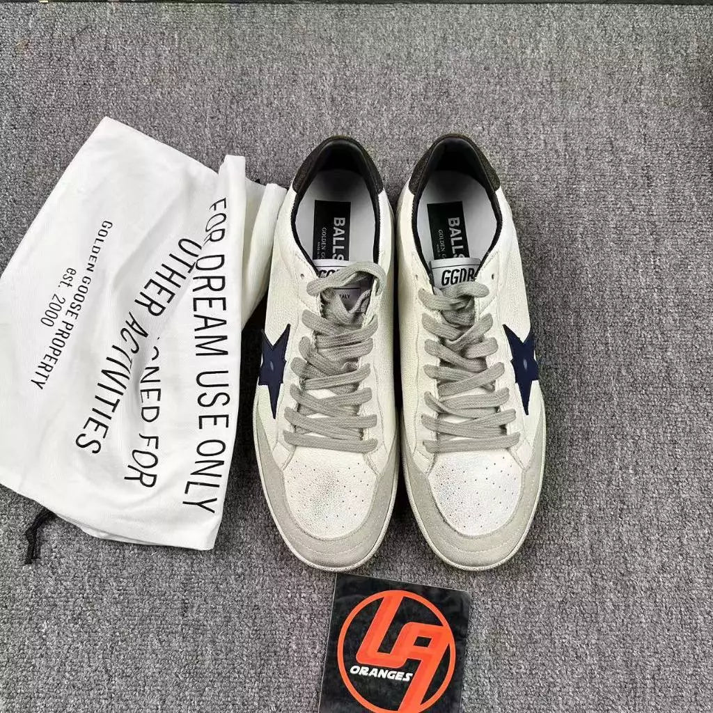 Golden Goose Ball-Star 'LTD Navy Leather Star/Brown Tab'