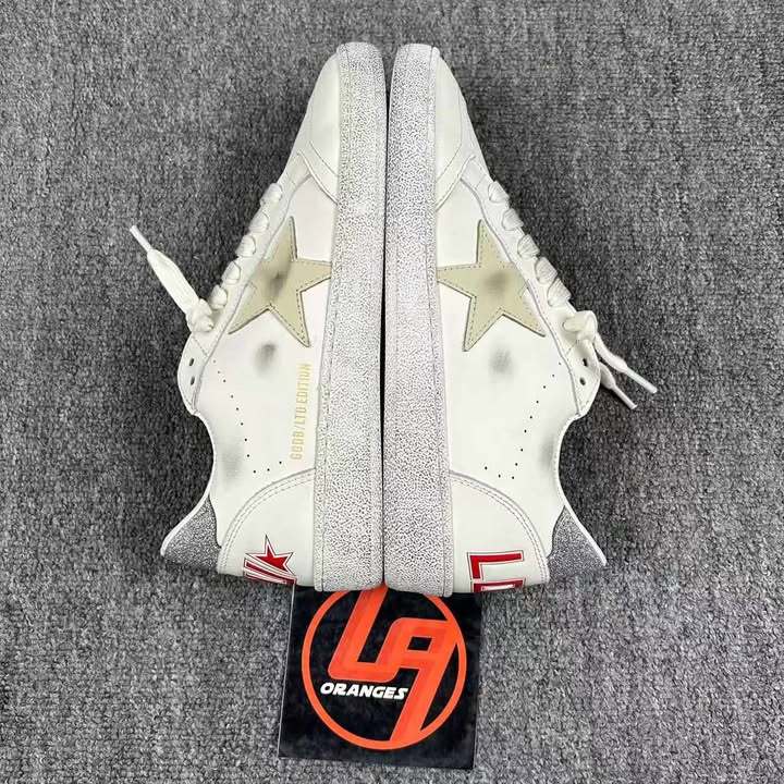Golden Goose Ball-Star 'LTD Nappa White Star/Swarovski Crystal Heel Tab'
