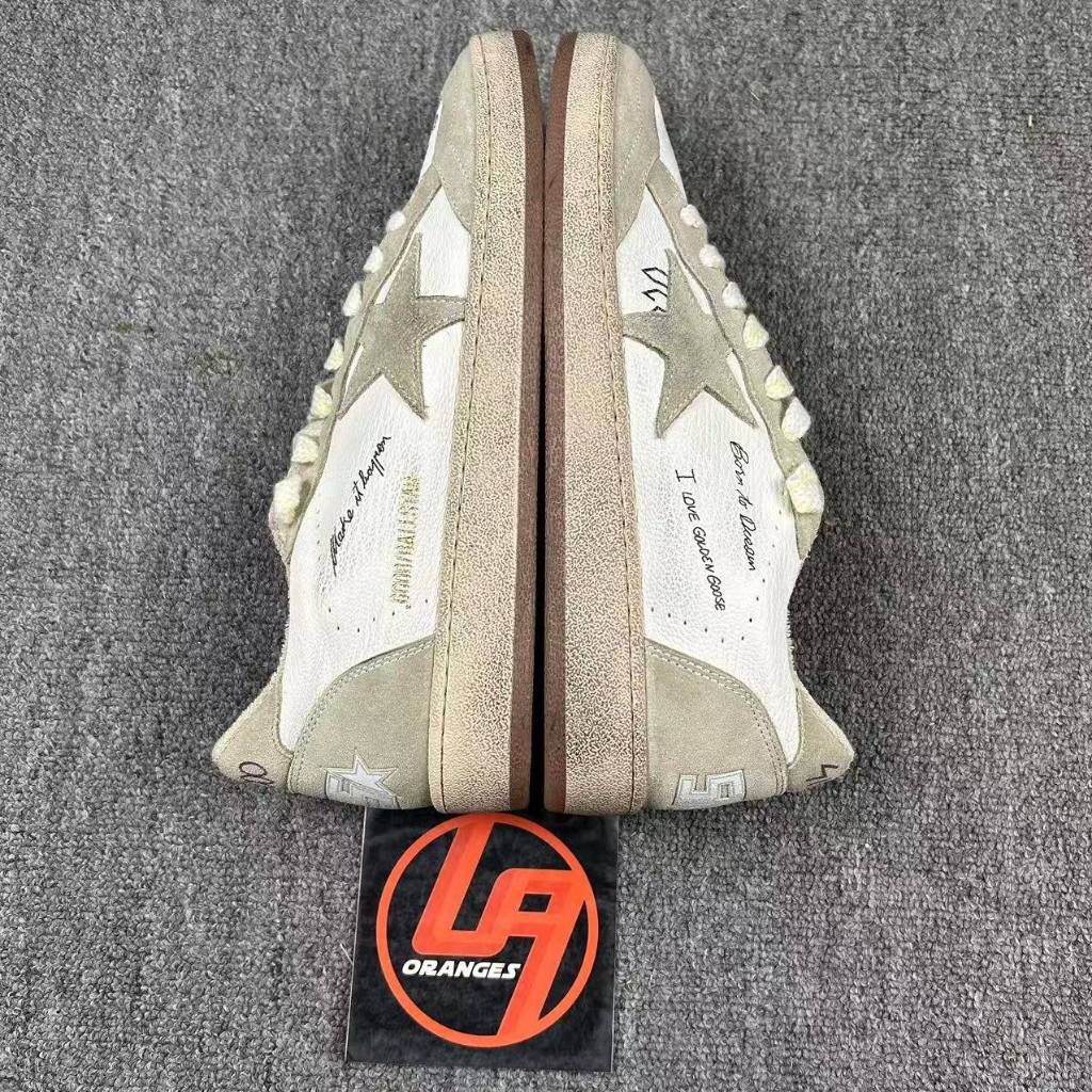 Golden Goose Ball-Star 'Dove Gray Suede Star & Heel Tab'