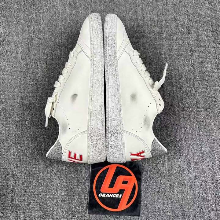 Golden Goose Ball-Star 'LTD Nappa White Star/Swarovski Crystal Heel Tab'