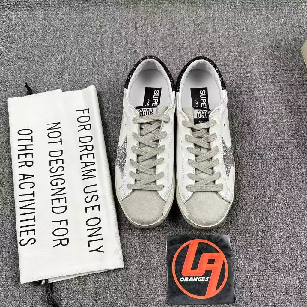Golden Goose Super-Star 'Silver Glitter Star/Black Glitter Tab'