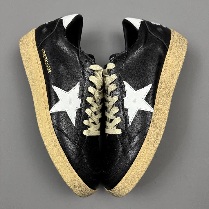 Golden Goose Ball-Star 'Black Leather White Star & Tab'