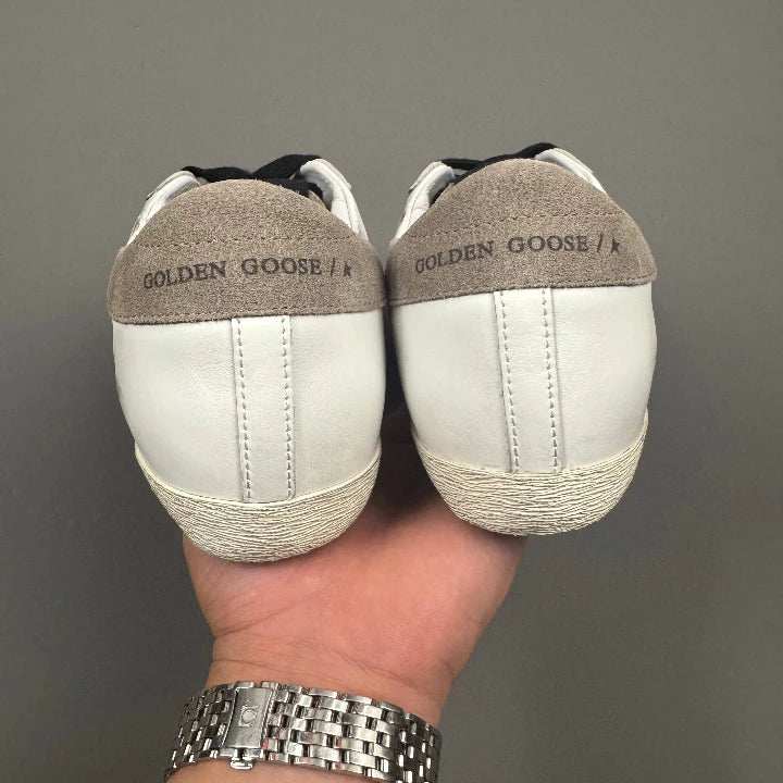 Golden Goose Super-Star 'LTD Black Leather Star/Brown Suede Toebox & Tab'