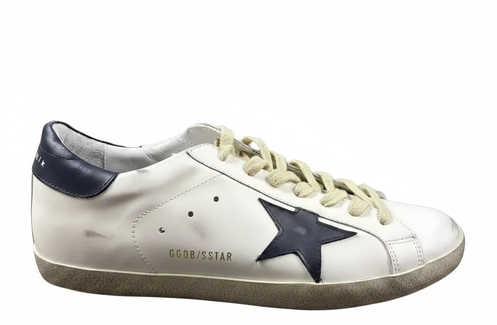 Golden Goose Super-Star 'Navy Star & Heel Tab'