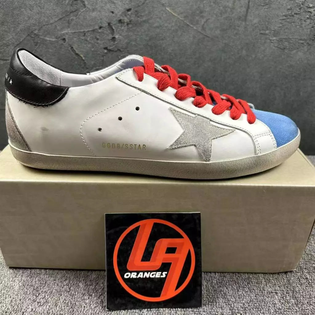 Golden Goose Super-Star 'White Blue Red Lace Black Tab'