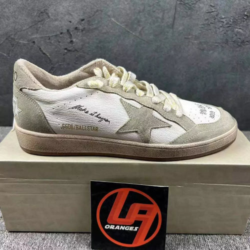Golden Goose Ball-Star 'Dove Gray Suede Star & Heel Tab'