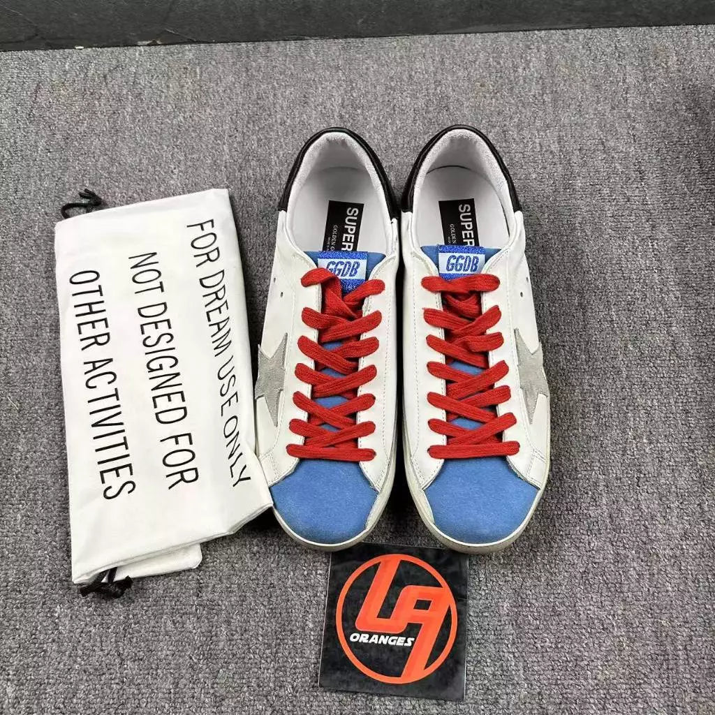 Golden Goose Super-Star 'White Blue Red Lace Black Tab'