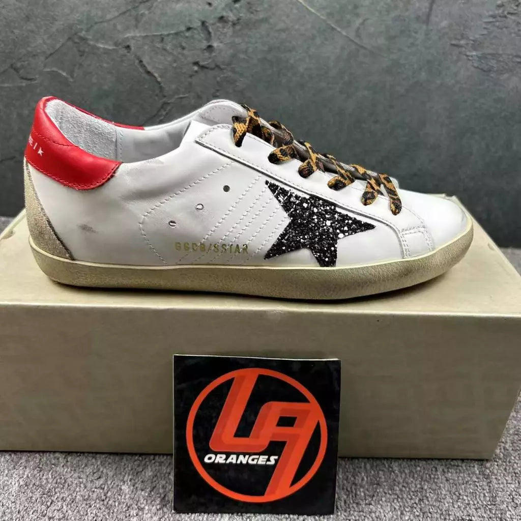 Golden Goose Super-Star 'Black Gem Star Red Tab'