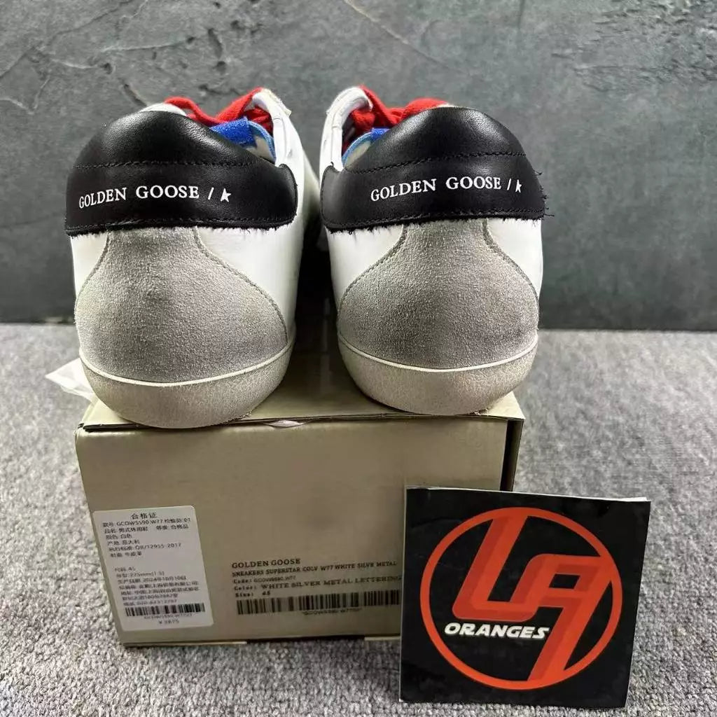 Golden Goose Super-Star 'White Blue Red Lace Black Tab'