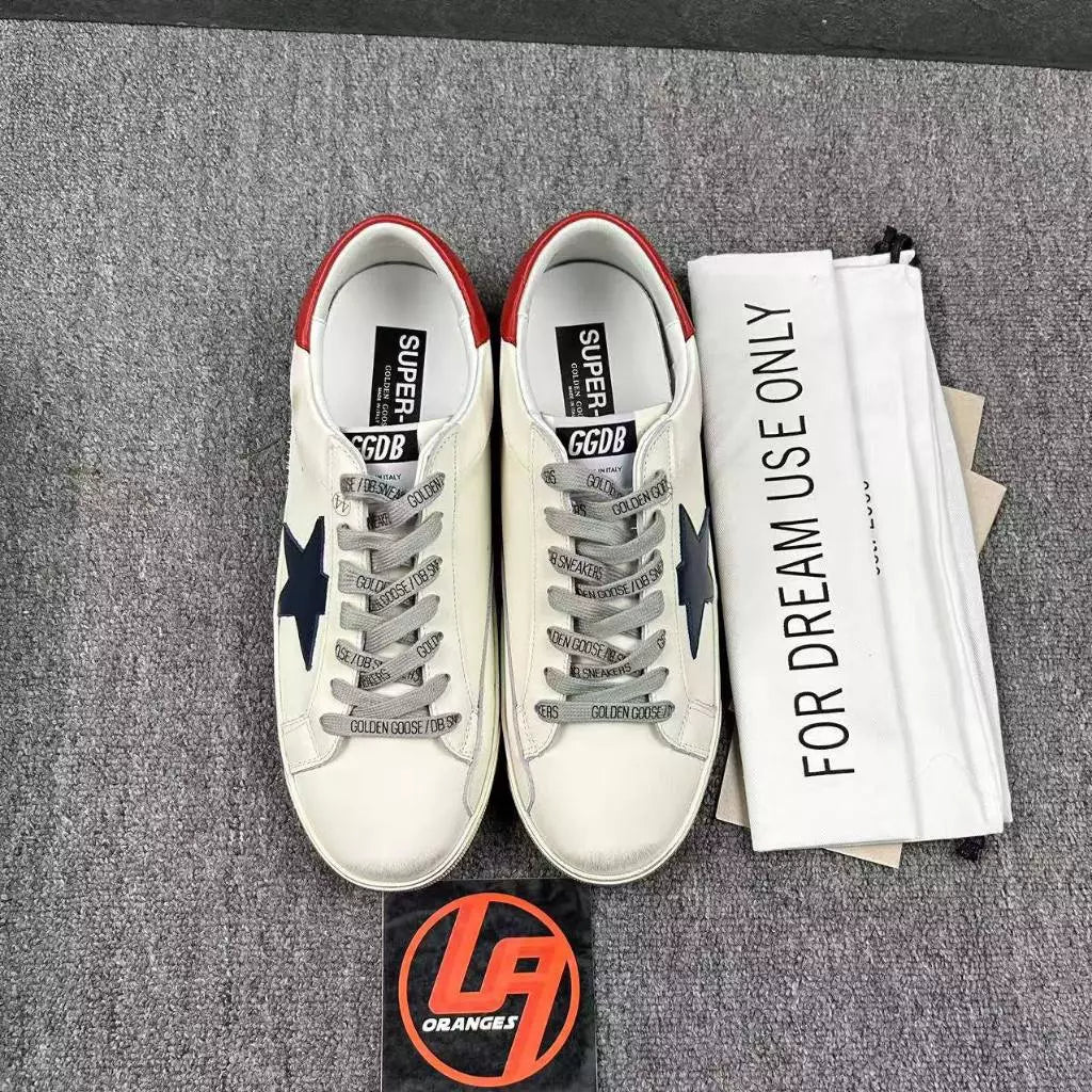 Golden Goose Super-Star 'Navy Star Red Tab'