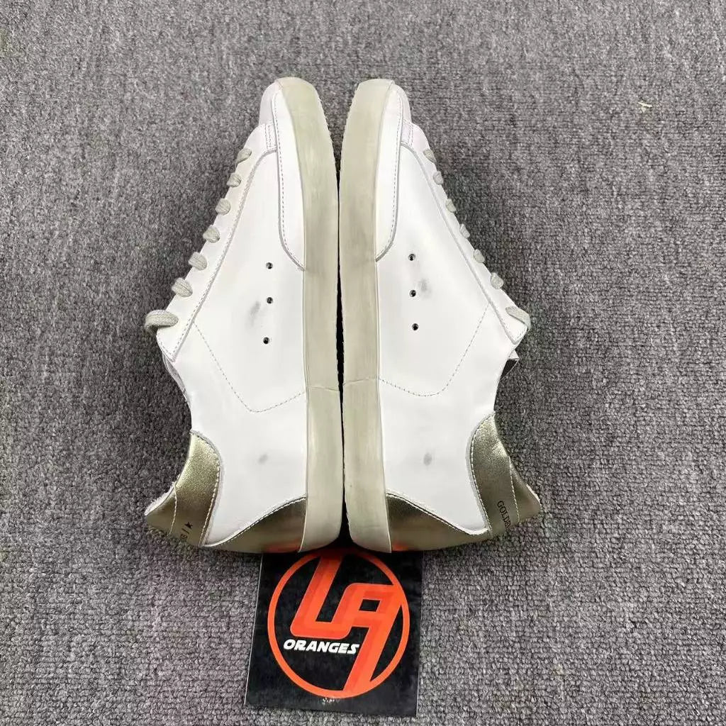 Golden Goose Super-Star 'Silver Glitter Star/Gold Tab'