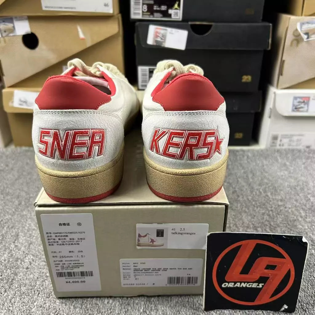 Golden Goose Ball-Star 'Red Leather Star/Red Tab'