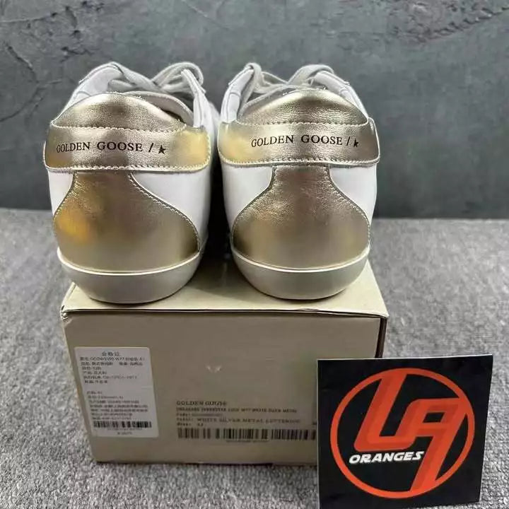 Golden Goose Super-Star 'Silver Glitter Star/Gold Tab'