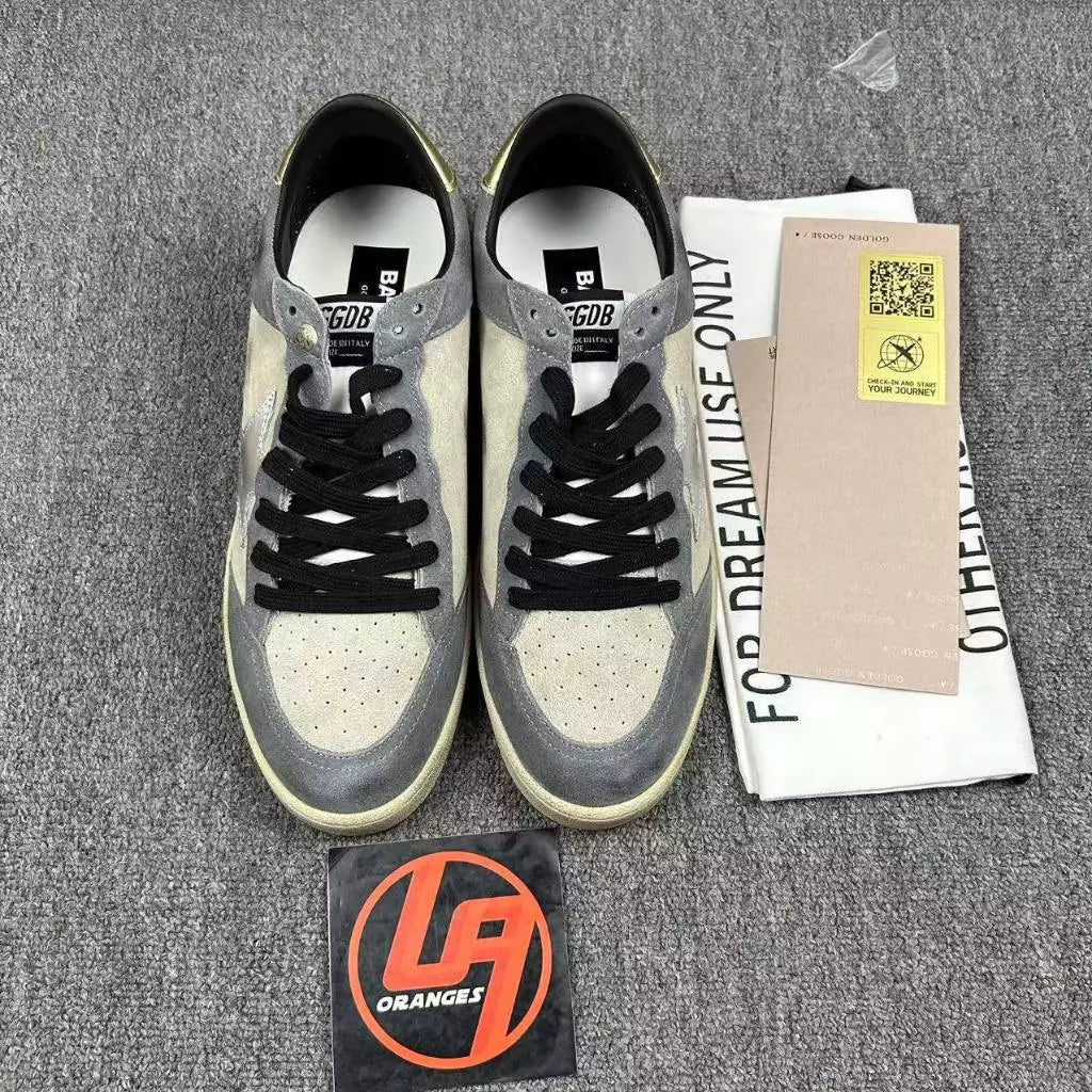Golden Goose Ball-Star 'Nubuck Uppers Silver Star/Gold Tab'