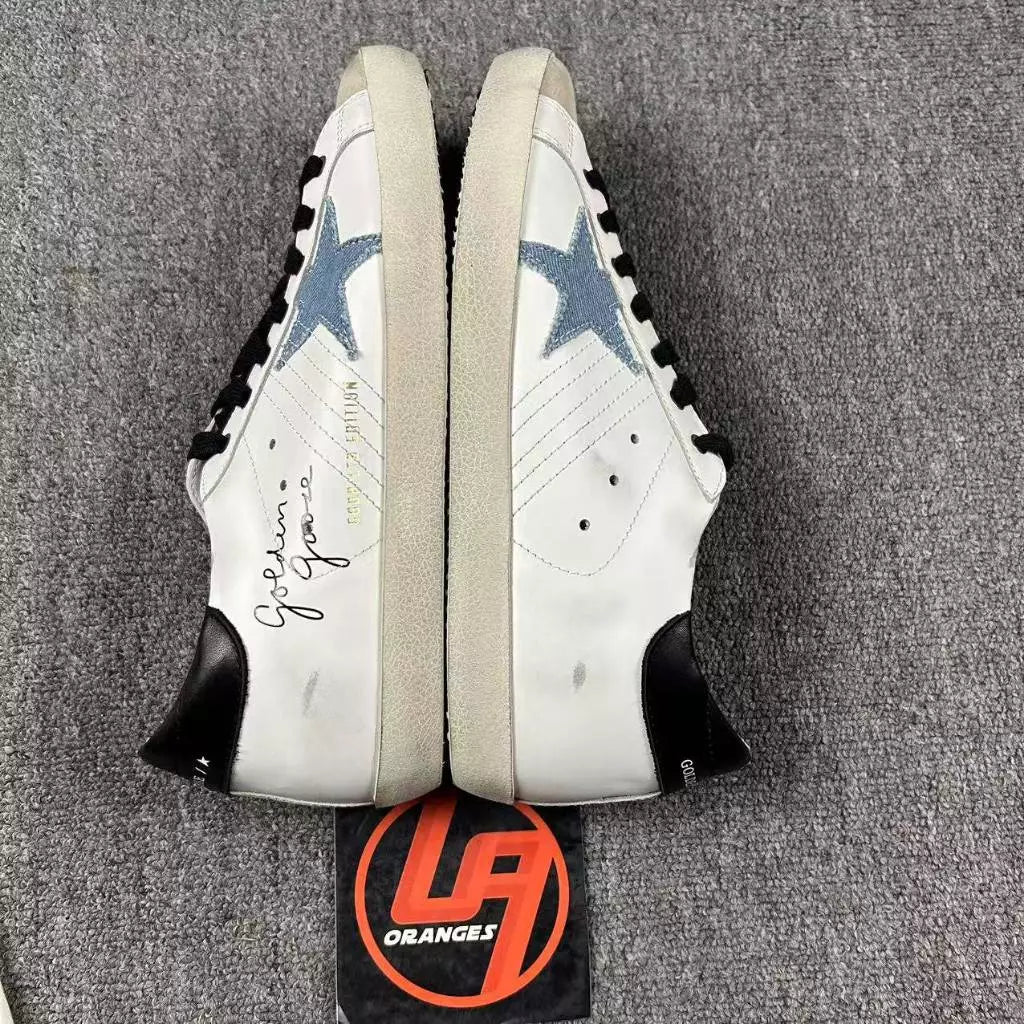 Golden Goose Super-Star 'Light Blue Denim Star Leather Black Tab'