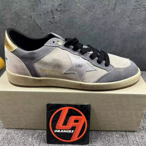 Golden Goose Ball-Star 'Nubuck Uppers Silver Star/Gold Tab'