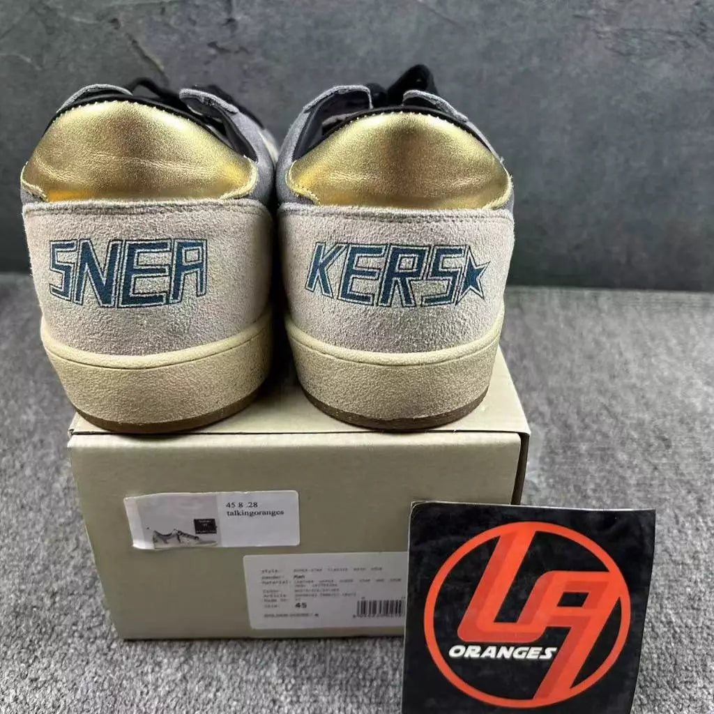 Golden Goose Ball-Star 'Nubuck Uppers Silver Star/Gold Tab'