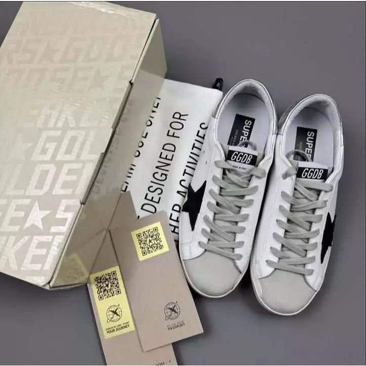 Golden Goose Super-Star 'Black Star/Silver Tab'