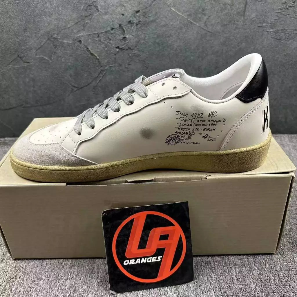 Golden Goose Ball-Star 'Leather Black/Tab Lettering Midsole'