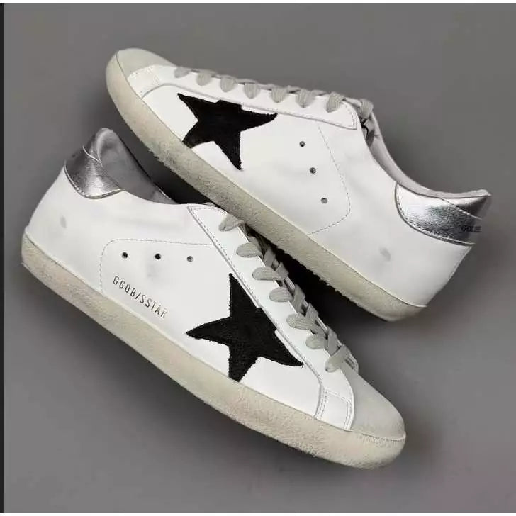 Golden Goose Super-Star 'Black Star/Silver Tab'