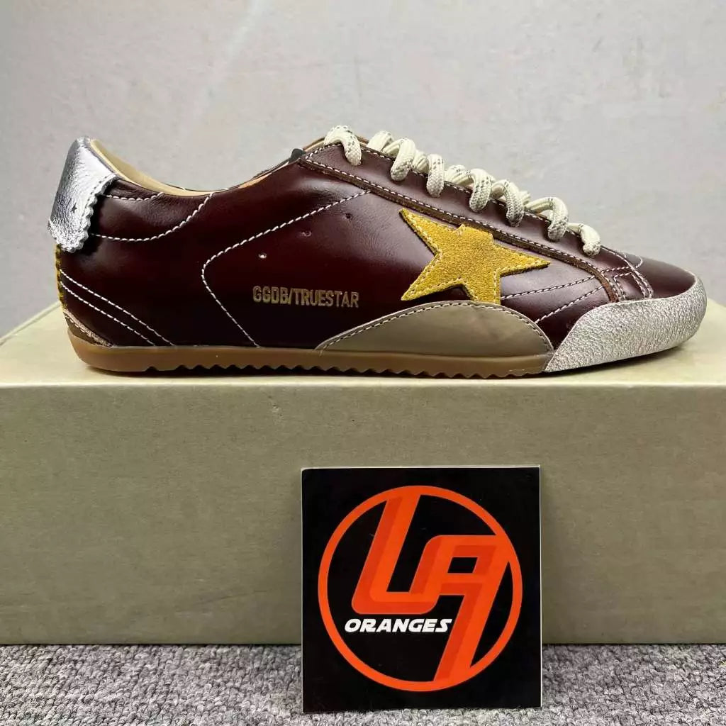 Golden Goose True-Star 'Burgundy Naplak Leather Yellow Suede Star'