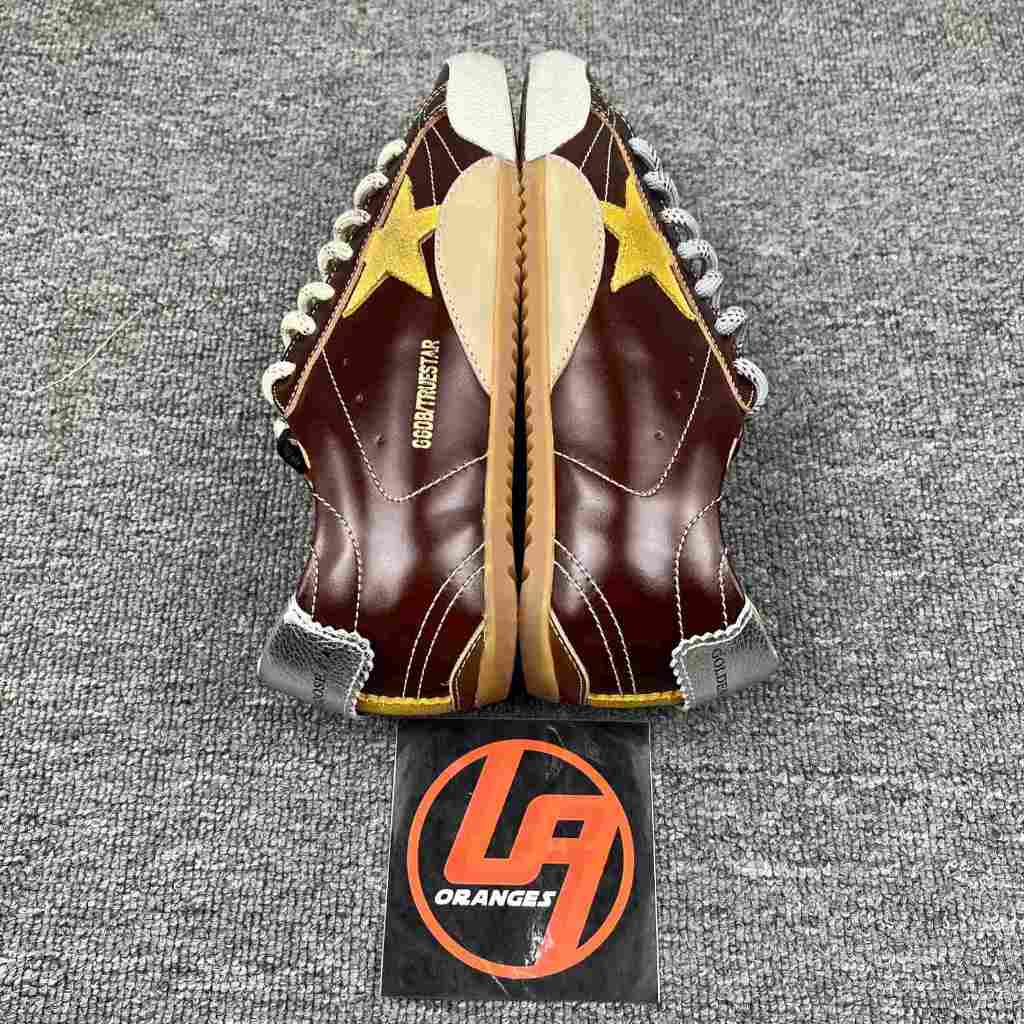 Golden Goose True-Star 'Burgundy Naplak Leather Yellow Suede Star'