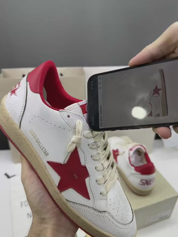 Golden Goose Ball-Star 'Red Star & Heel Tab'
