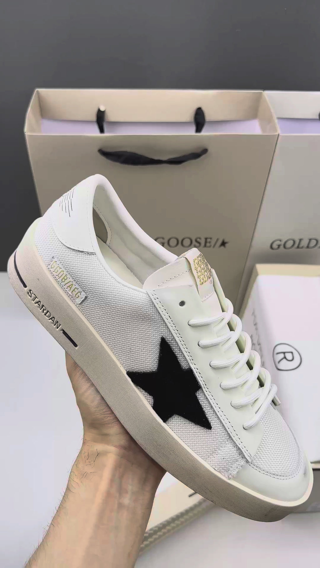 Golden Goose Stardan 'Mesh With Black Star/White Tab'