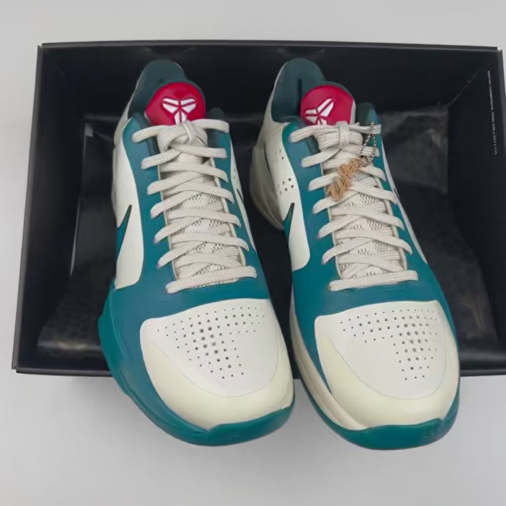 Kobe 5 Protro Caitlin Clark Coconut Milk Spruce Scrabble