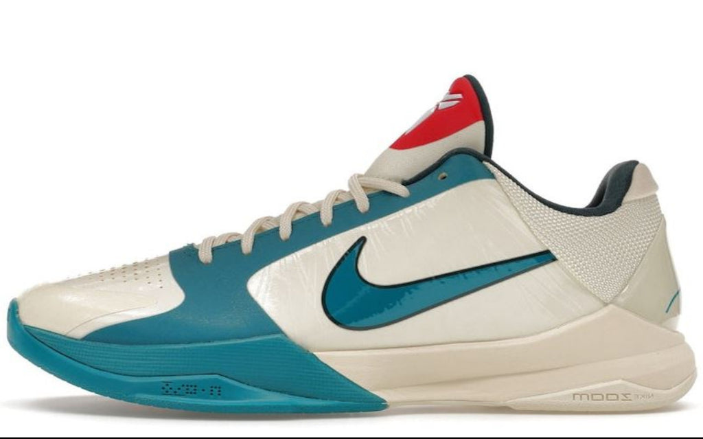 Kobe 5 Protro Caitlin Clark Coconut Milk Spruce Scrabble