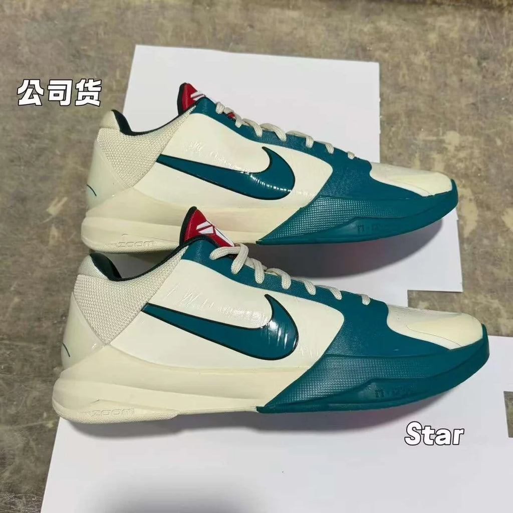 Kobe 5 Protro Caitlin Clark Coconut Milk Spruce Scrabble