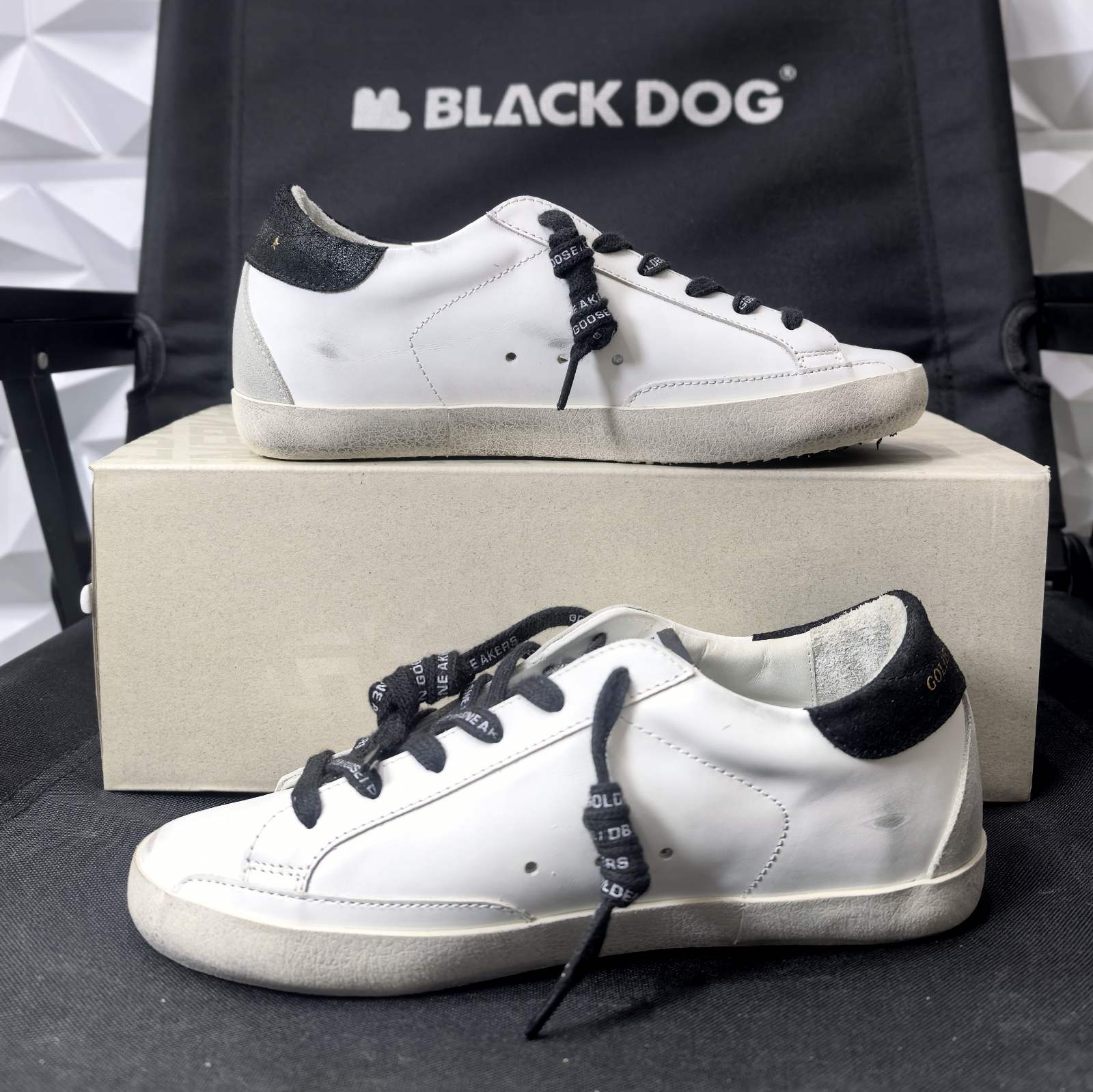 Golden Goose Super Star Glitter Purple Star Black Tab - Foshan